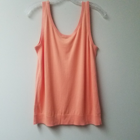 Talbots Peach Sleeveless Sweater Shell Tank Large - Picture 4 of 4